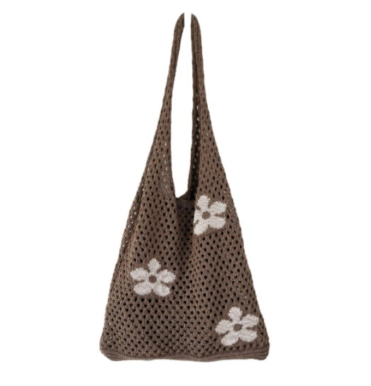 Ins Large Capacity Shopping Bag Woven Hollow Mesh
