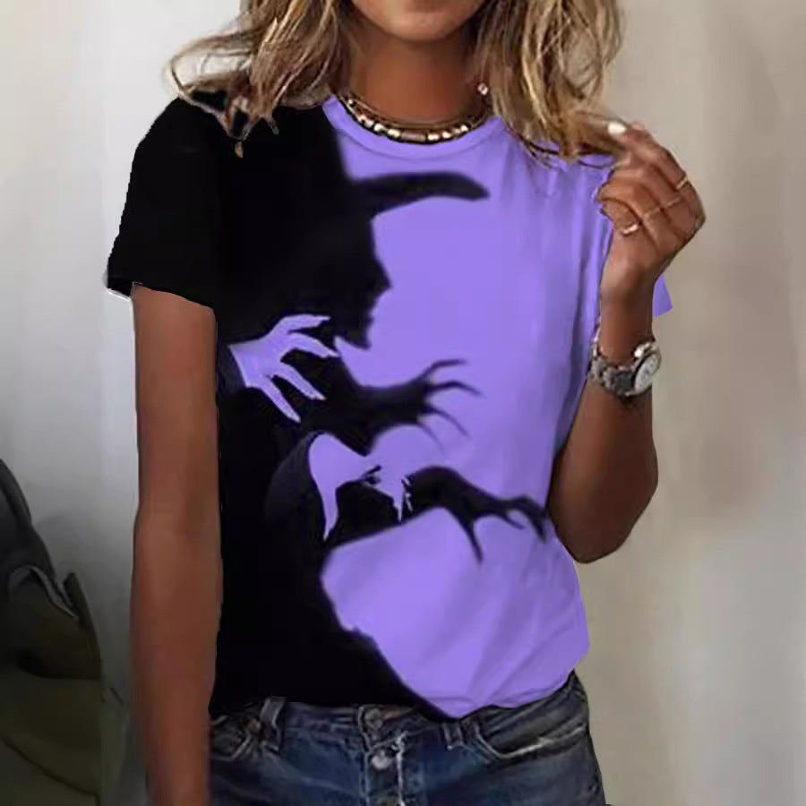 Round Neck Women's Short-sleeved T-shirt Loose Casual