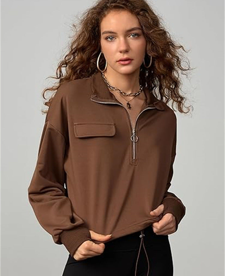 Dame sweatshirt med lange ærmer