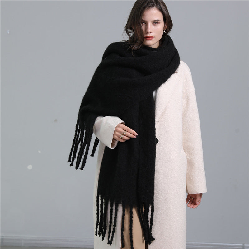 Ladies Fashion Lengthened Solid Color Scarf