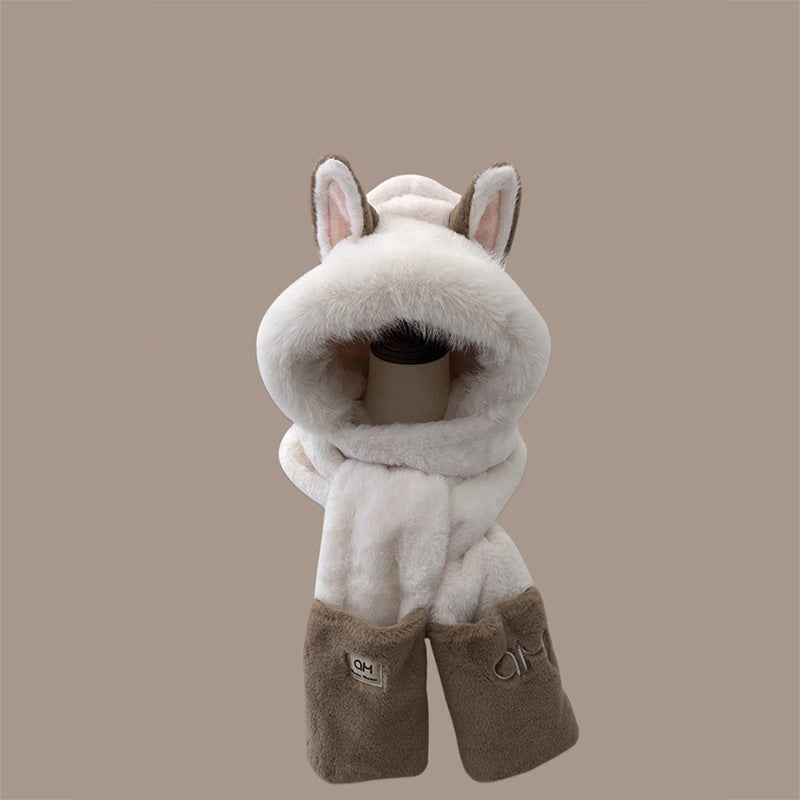 Winter Female Warm Cartoon Ear Protection Plush Bonnet