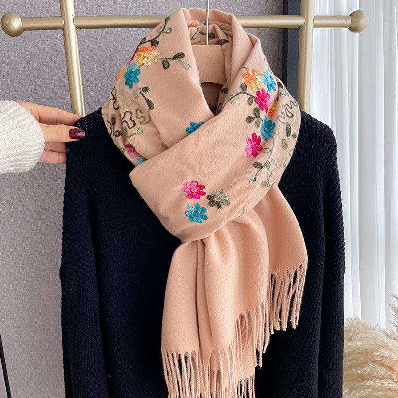 Women's Versatile Long Tassel Scarf