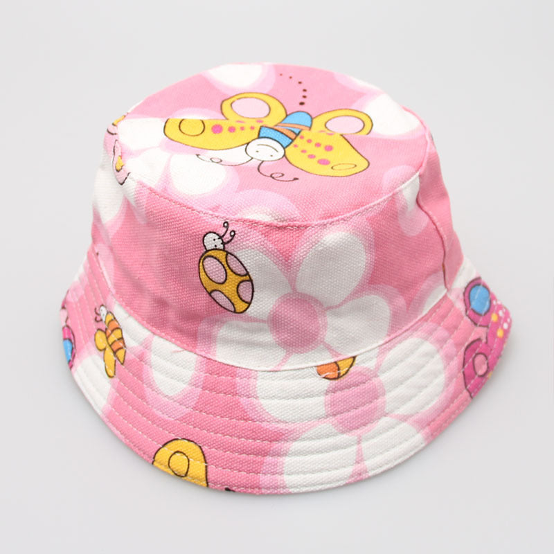 New Children's Flower Sun Casual Bucket Hat