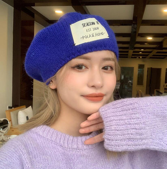 Women's Autumn And Winter Knitted Beret Warm Wool  Yuppie