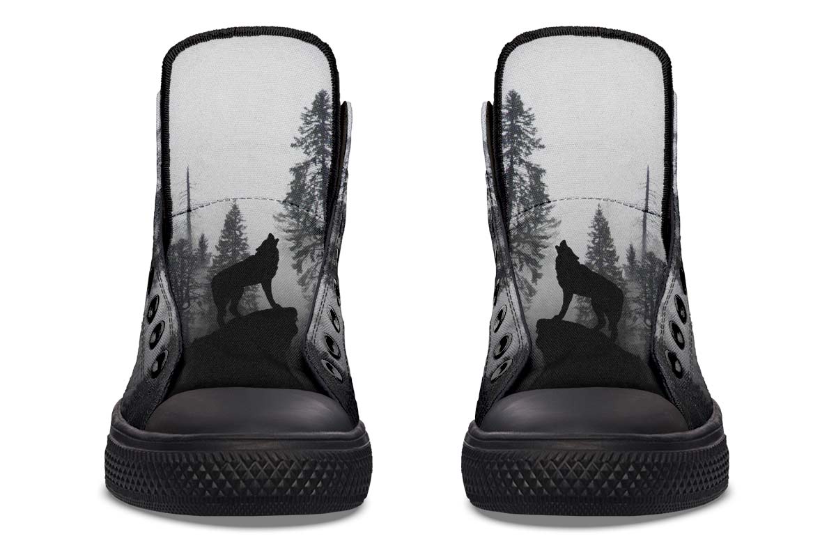 Printed Couple High-top Canvas Shoes