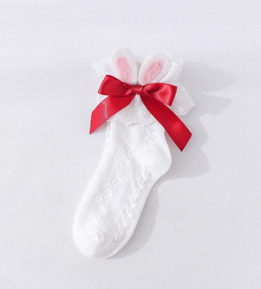 Fashion Women's S1657 Rabbit Ear Pile Socks