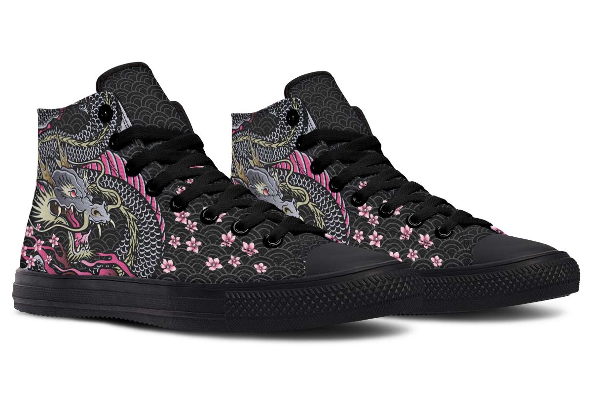 Men's And Women's Fashion Color Printing High-top Canvas Shoes