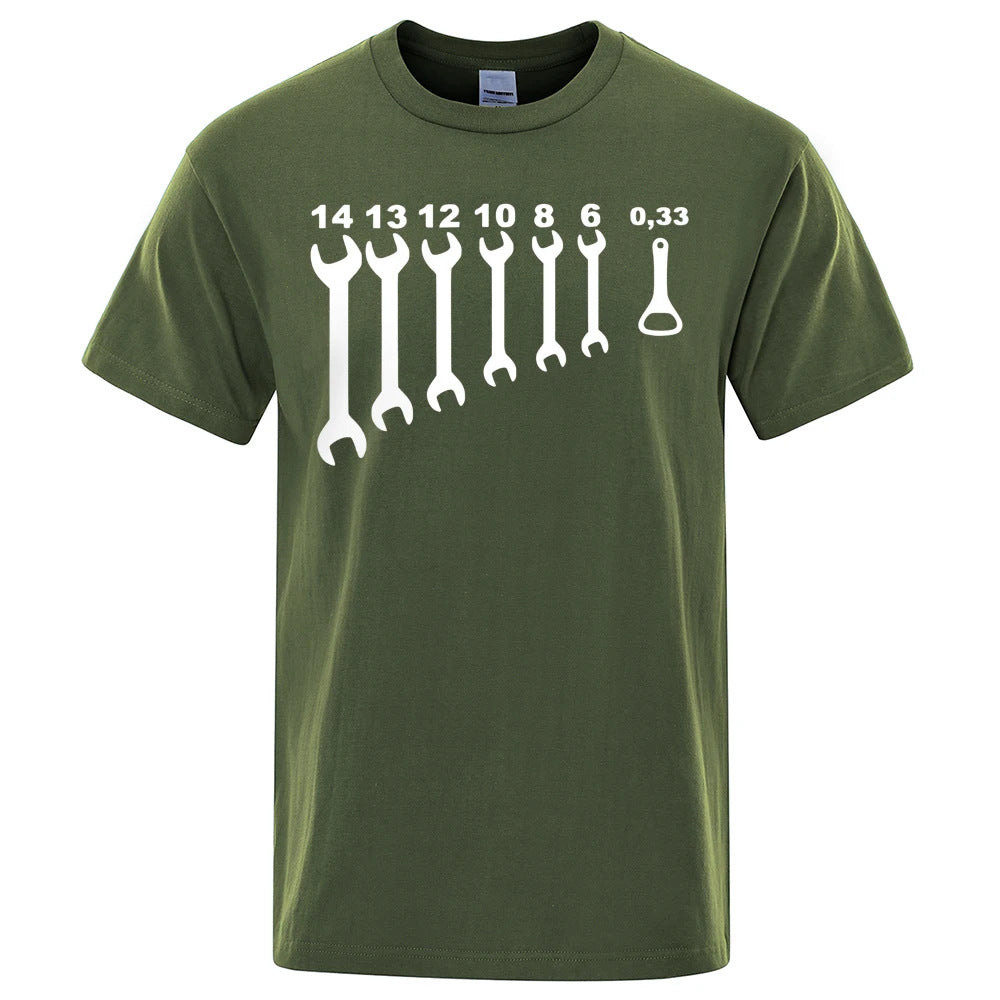 Men's Car Repair Engineer Cotton Short Sleeve Funny Top T-shirt
