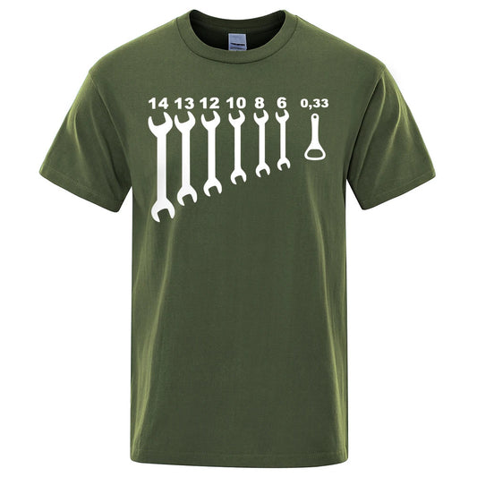 Men's Car Repair Engineer Cotton Short Sleeve Funny Top T-shirt