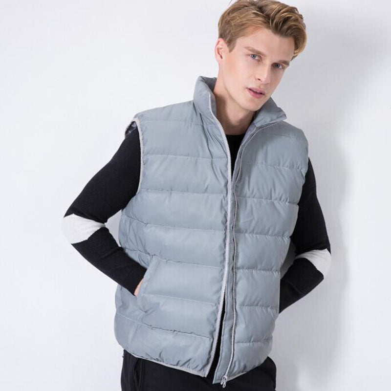 Efterår Vinter Refleksvest Herre Slim Frakke Frakke Plus Size Vest
