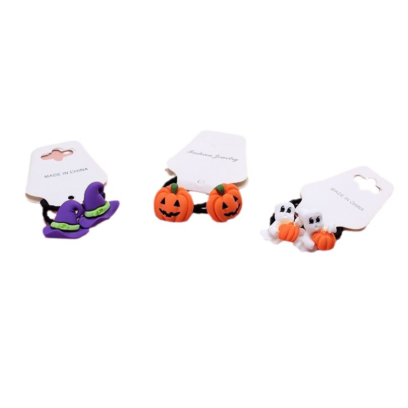 Cute Halloween Pumpkin Ghost Children's Hair Ring