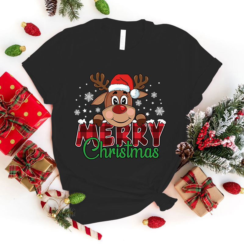 Sød Glædelig Jul trykt T-shirt