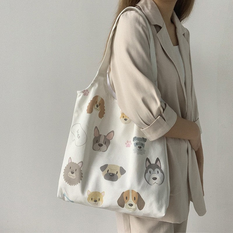 Insimple Handheld Printed Canvas Bag