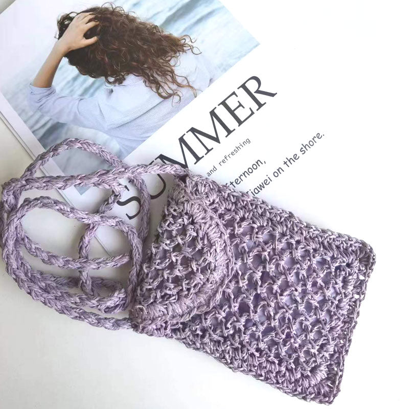 Pure Handmade Woven Hollow Crossbody Bag