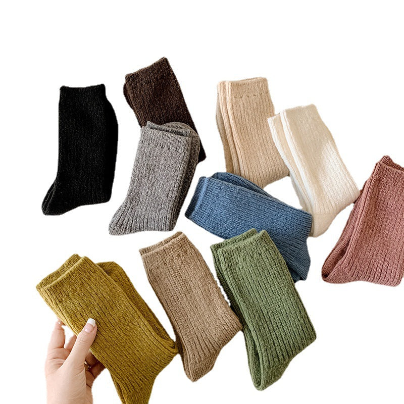 Solid-color Womens Socks Made From Cashmere