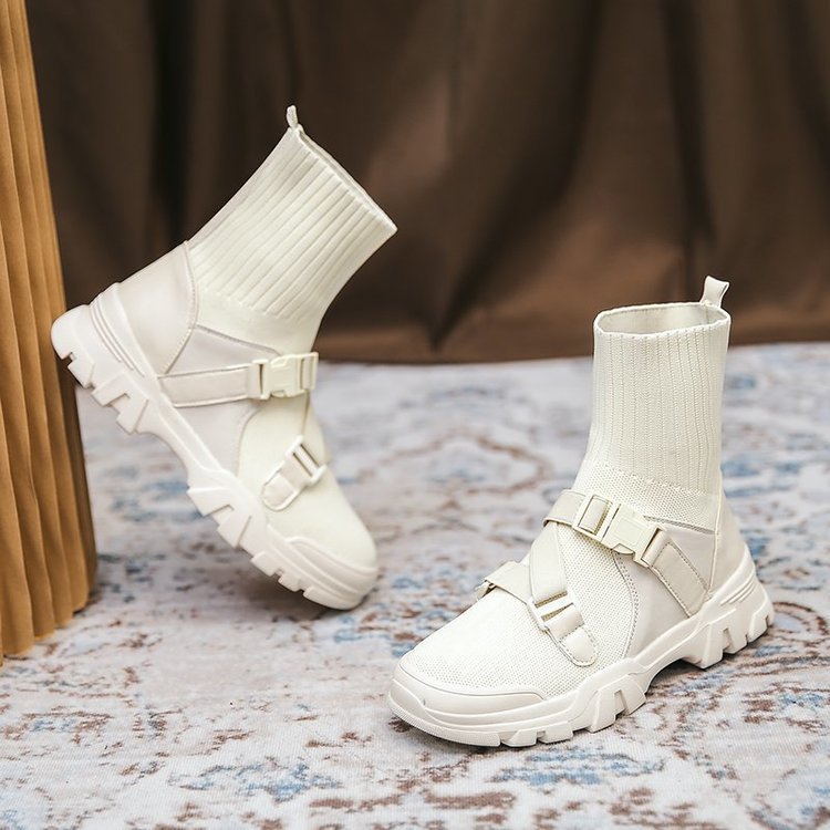 Korean Version Of The Thick-soled Sports Sock Boots Elastic Boots
