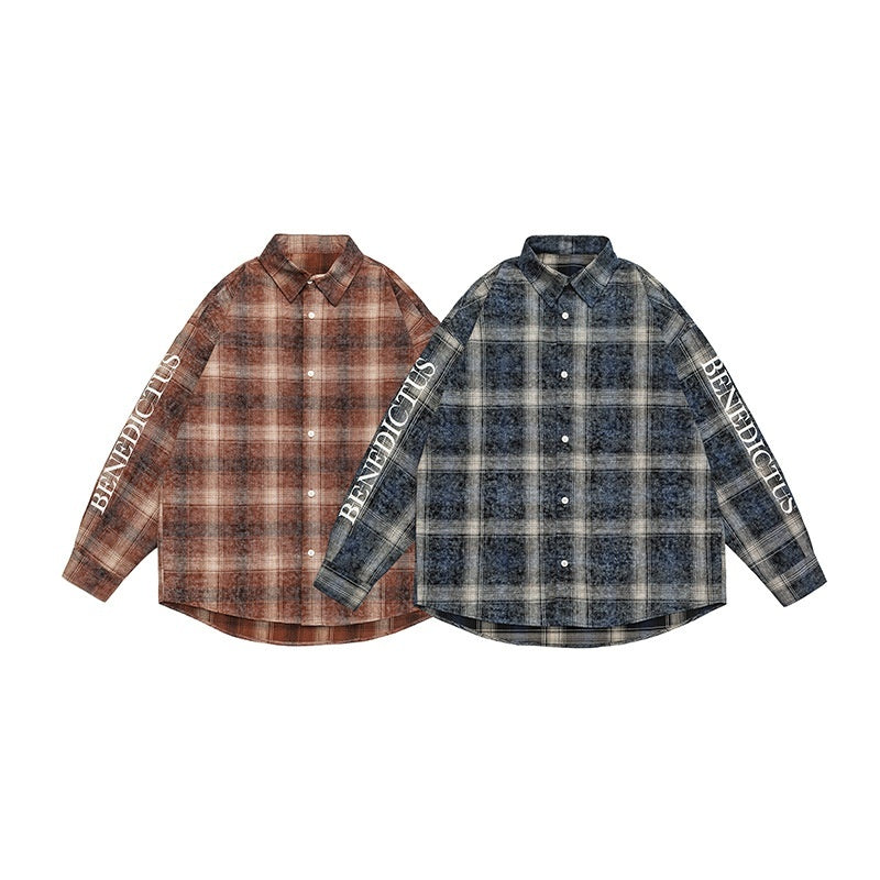 Fashionable Casual Plaid Men's Shirt