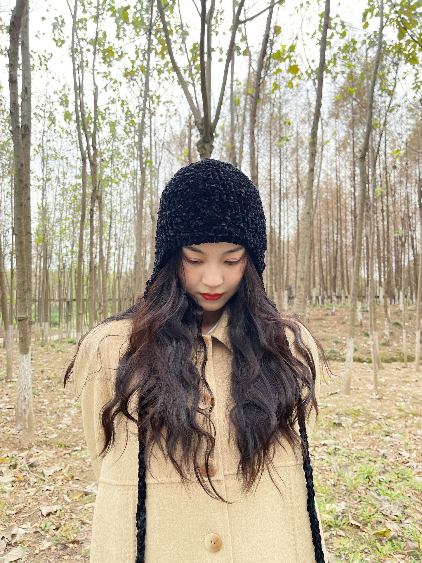 Women's Autumn Winter Ear Protection Warm Chenille Hat