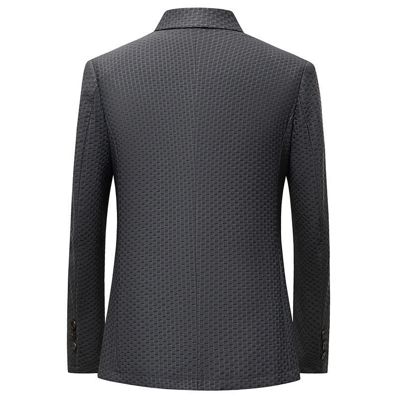 Men's Brocade Ammonia Fabric Plaid Jacquard Suit