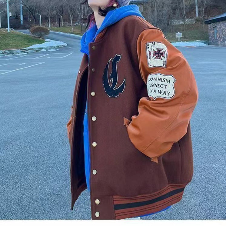 Men's And Women's Loose Minority Design Coat