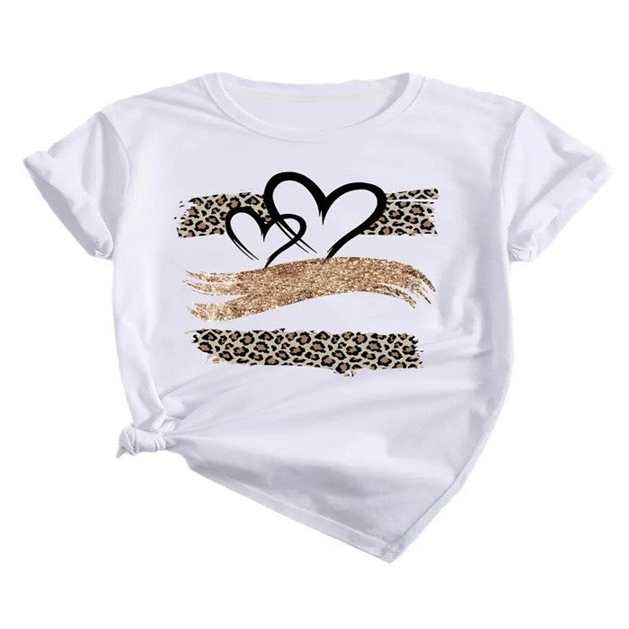 Women's Printed Casual Cute Short Sleeve