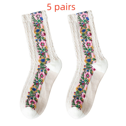Ethnic patterned tube socks