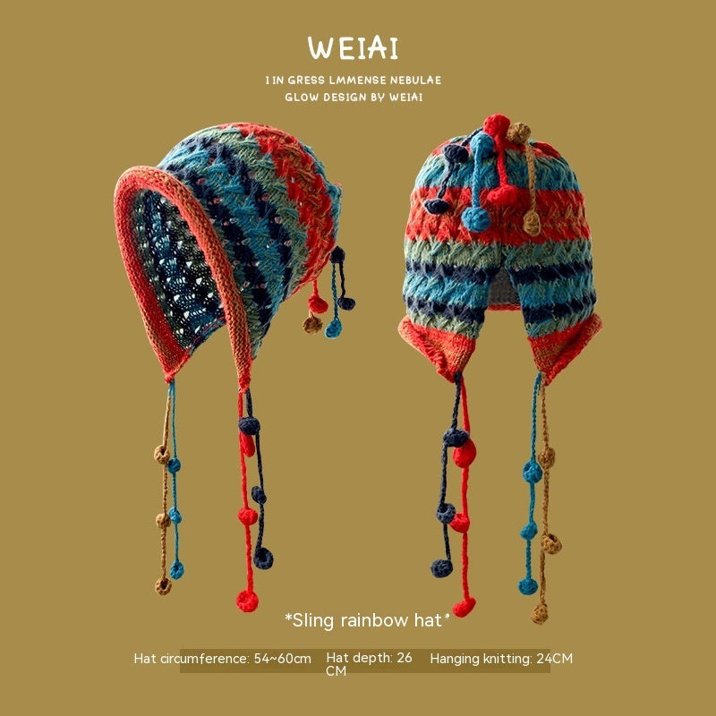 Dopamine Hat Women's Retro Knitted Warm