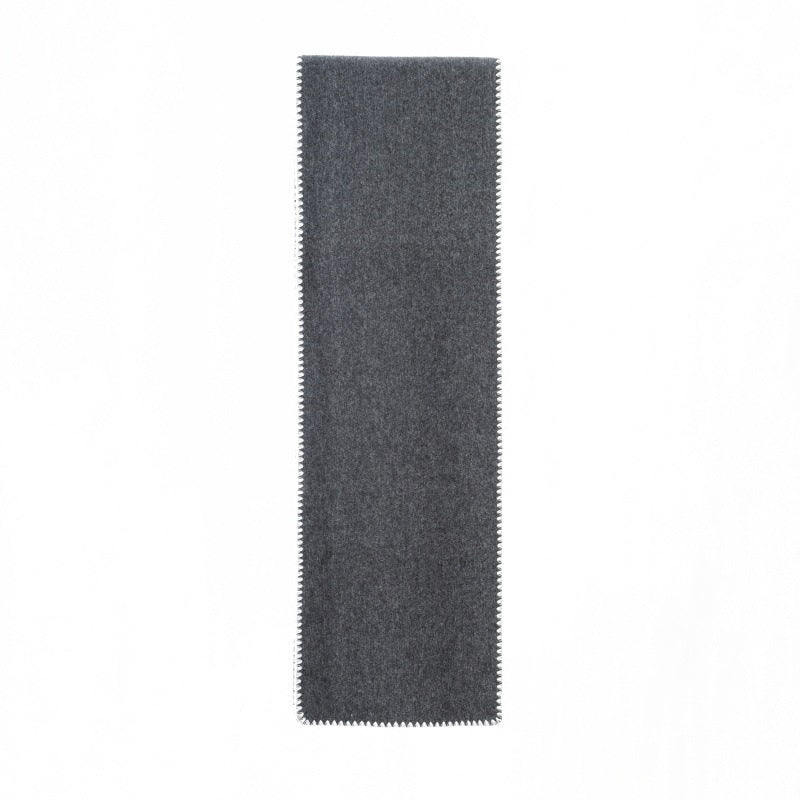 Double-sided Men's Lady Couple Casual High-grade Solid Color Scarf