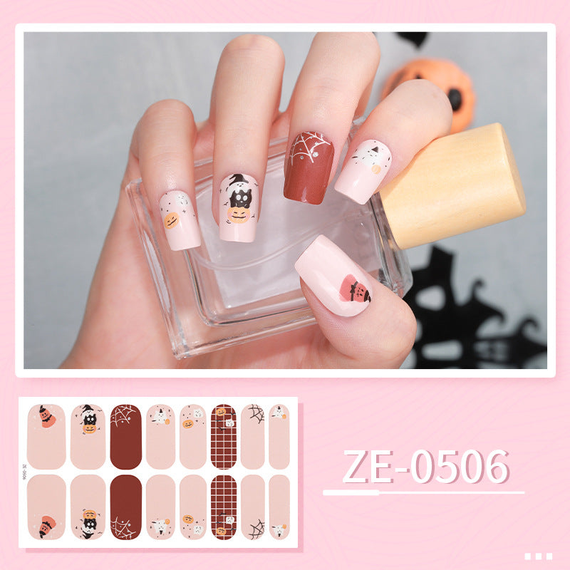 Apply Oil Film Fluorescent Nail Enhancement Sticker Glow At Night