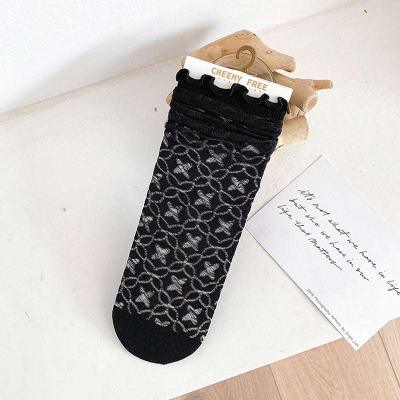 Women's Fashion Mesh Breathable Lace Socks