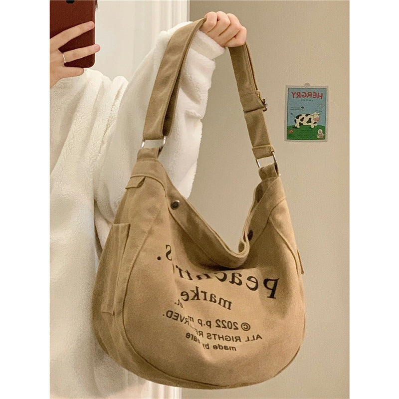 Korean Version Denim Canvas Crossbody Bag