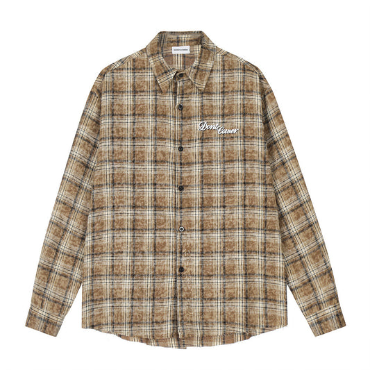 Old Fried Flower Burr Loose Casual Shirt