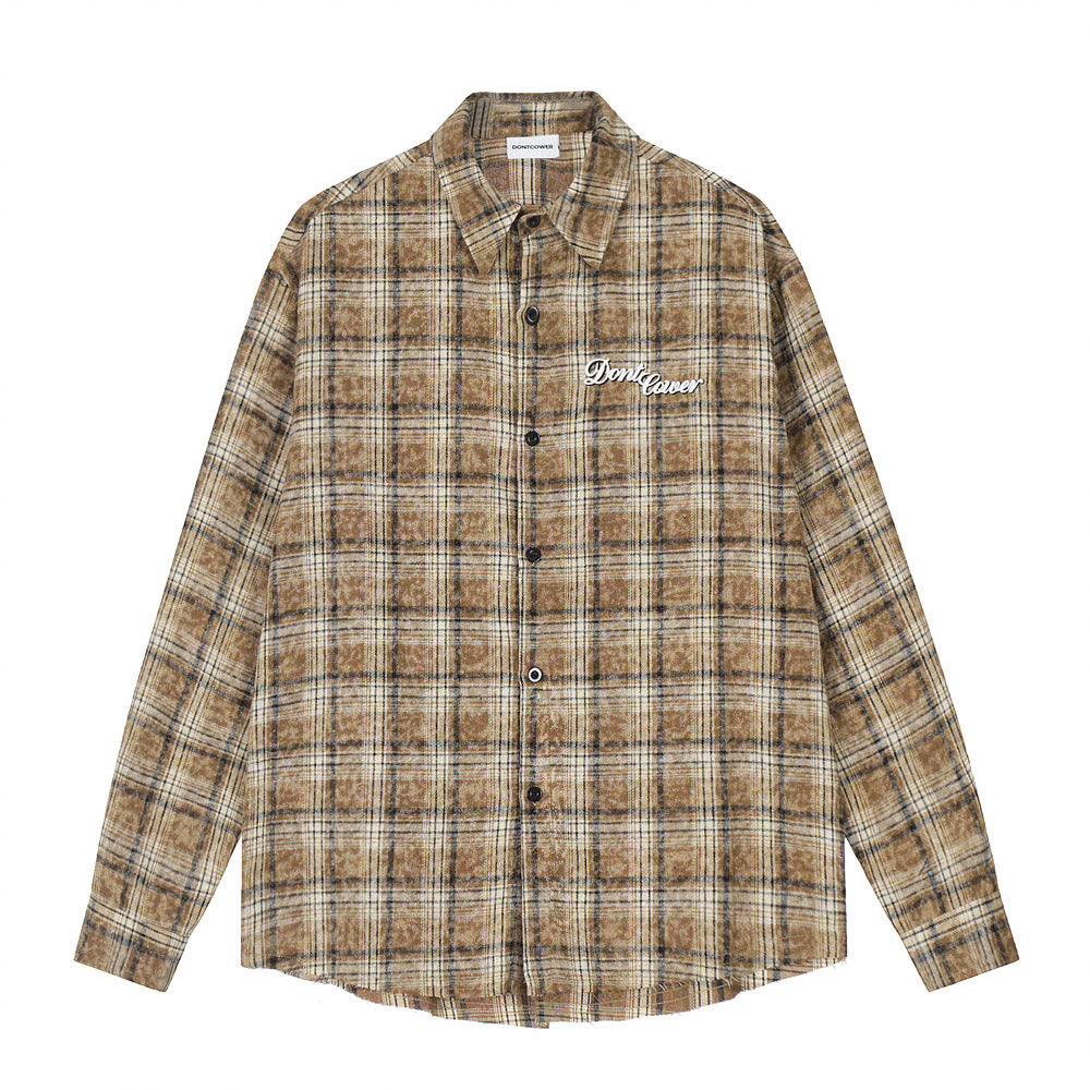 Old Fried Flower Burr Loose Casual Shirt