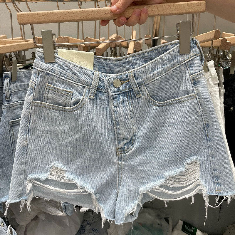 Raw-edge Denim Shorts For Women Popular On Instagram