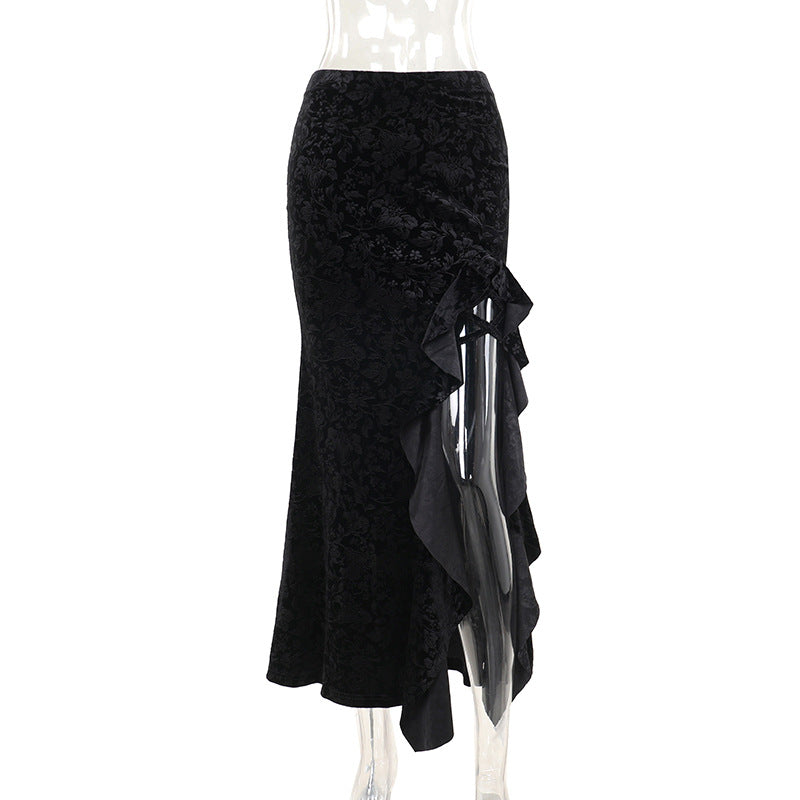Fashion Slim Fit Irregular Slit Skirt Women