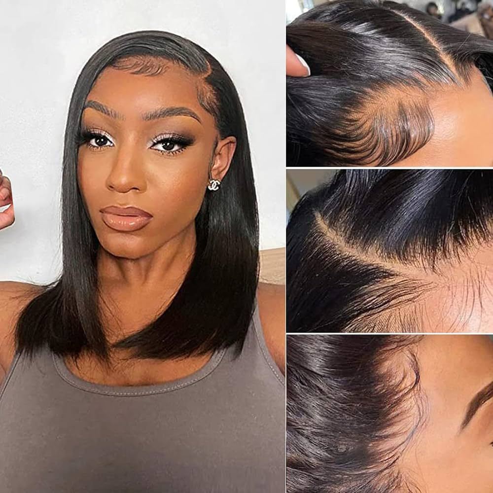 Bob Wig Short Hair Female Wig 4X4