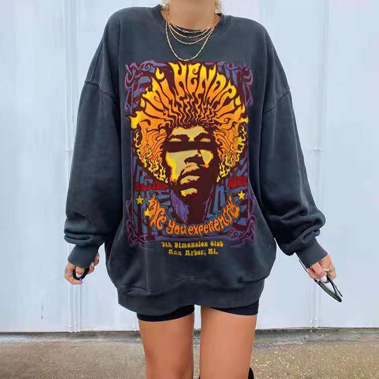 Tie-Dye Printed Long Sleeve T-Shirt Sweatshirt
