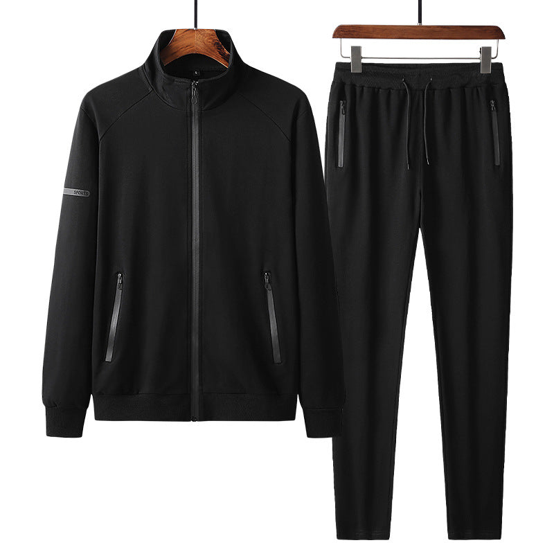 Men's Sports And Leisure Suit Stand Collar Cardigan Top