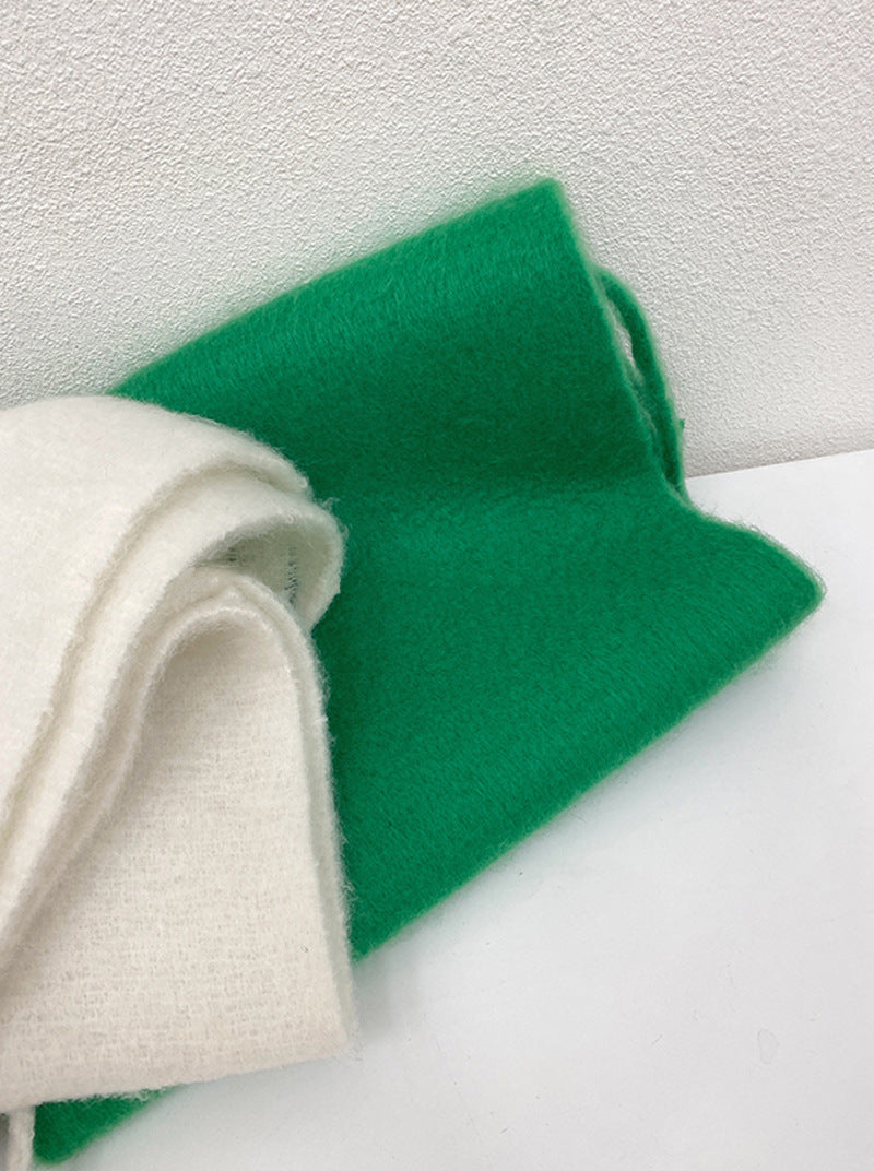 Women's High Quality Solid Color Mohair Scarf
