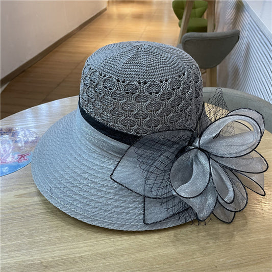 Blomstret Organza Fiskerhat Kvinde Sommer