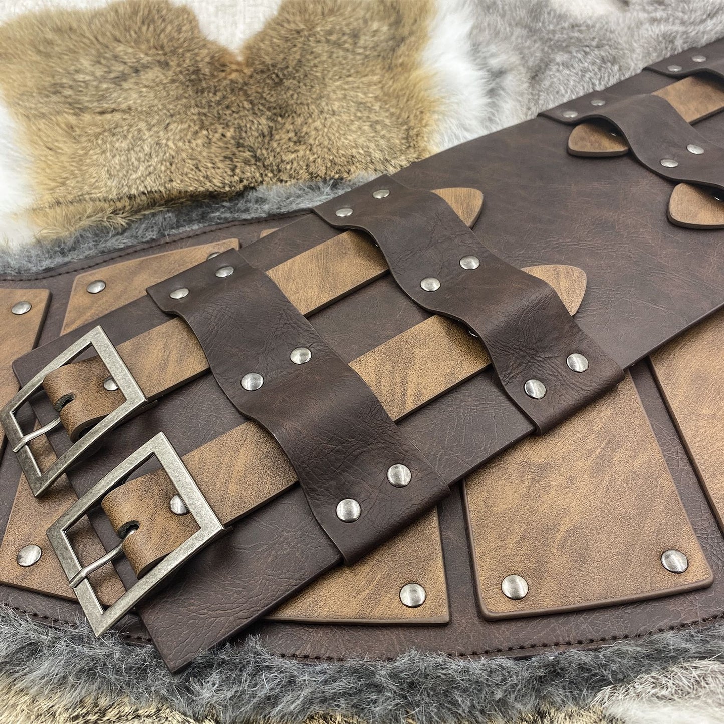 Medieval Frayed Leather Waist Seal Nordic Viking Style RETRO Tool