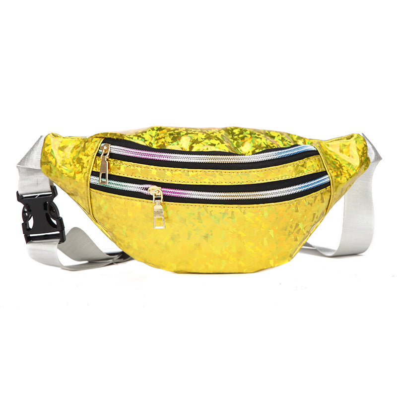 Ladies New Laser Sequins Multifunctional Waist Bag