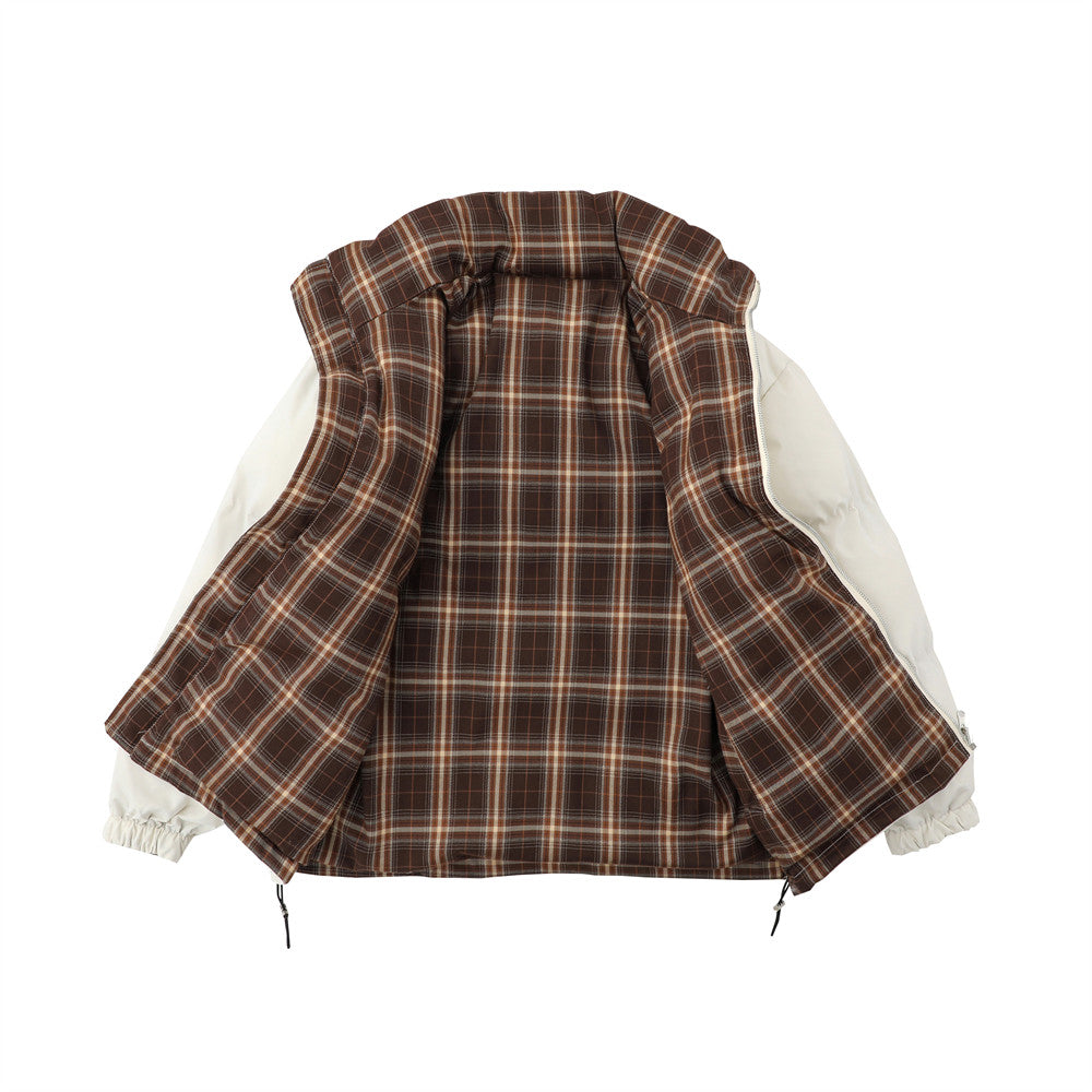 Double-sided Wear Double-sided Wear Plaid Stand Collar Cotton-padded Coat