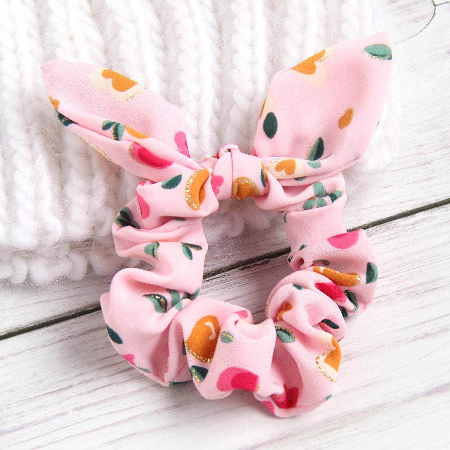 Phnom Penh Heart Shape Printed Rabbit Ears Headdress Hair Rope