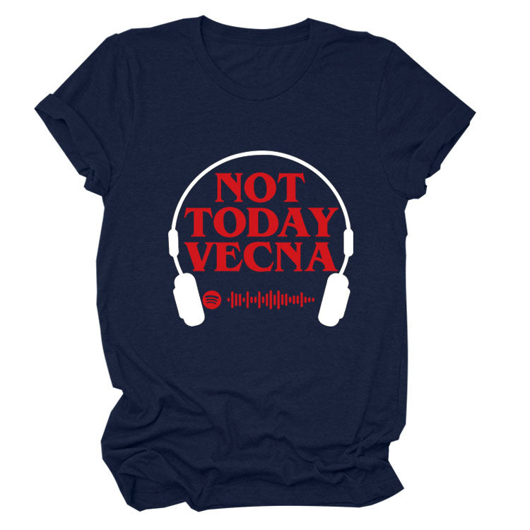 Summer New Round Neck Letter Short-sleeved