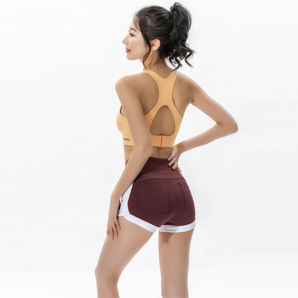 Sports And Fitness High Waisted Hip Lifting Quick Drying Shorts