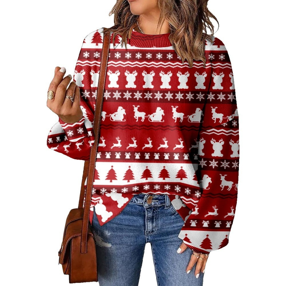 Digitalprint Mønsterskygge Modetrend Rundhalset Sweater 3D