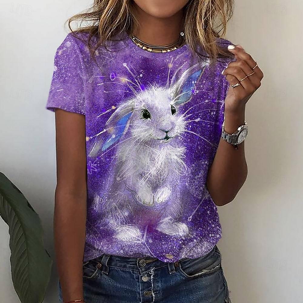 Flower 3D Digital Printing Short Sleeve