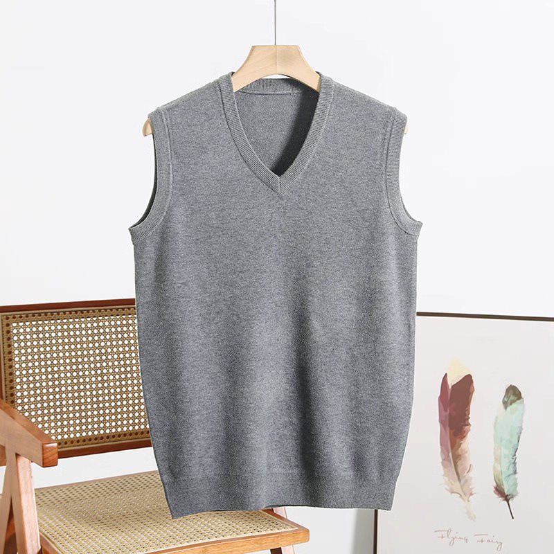 V-hals Sweatervest til mænd Efterår og Vinter Varm