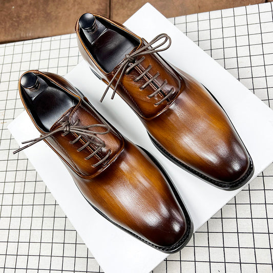 Formal Casual Leather Shoes Korean Fashion Japanese Retro